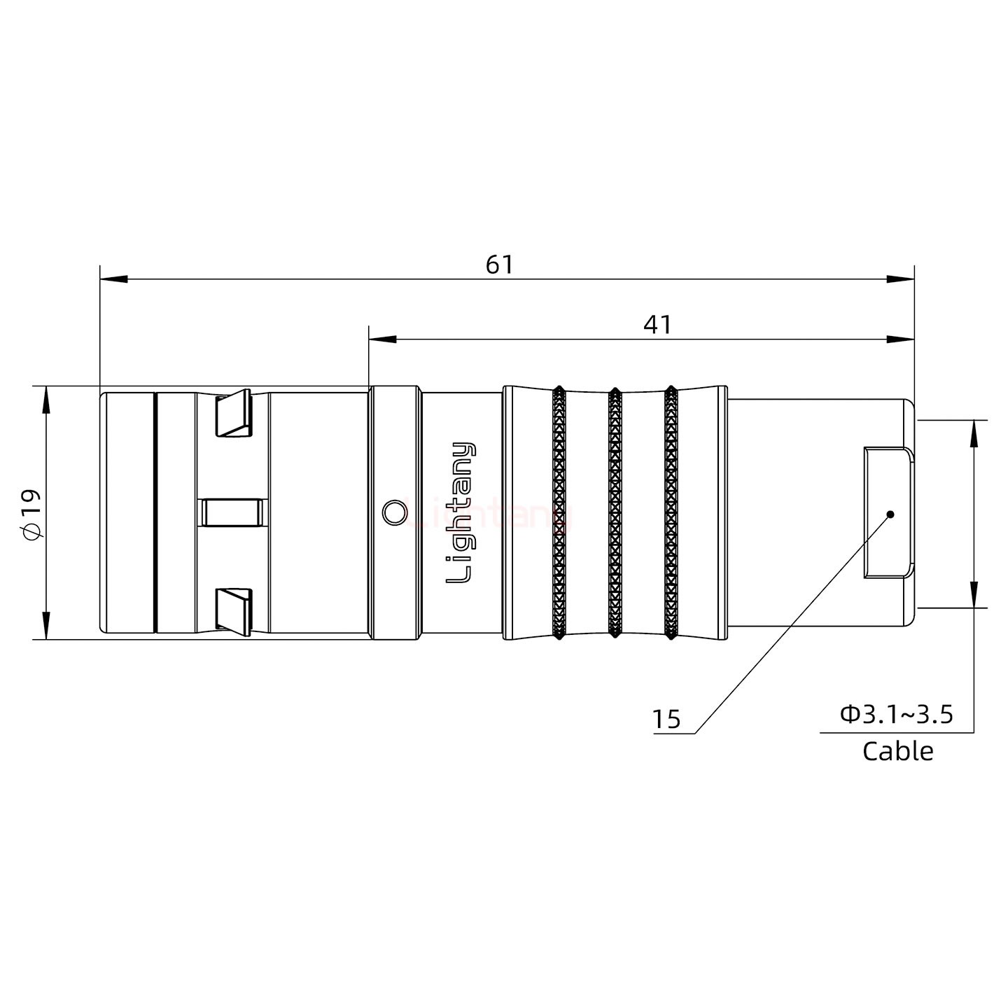 FGG.3K.006.CLAC35推拉自锁直式插头