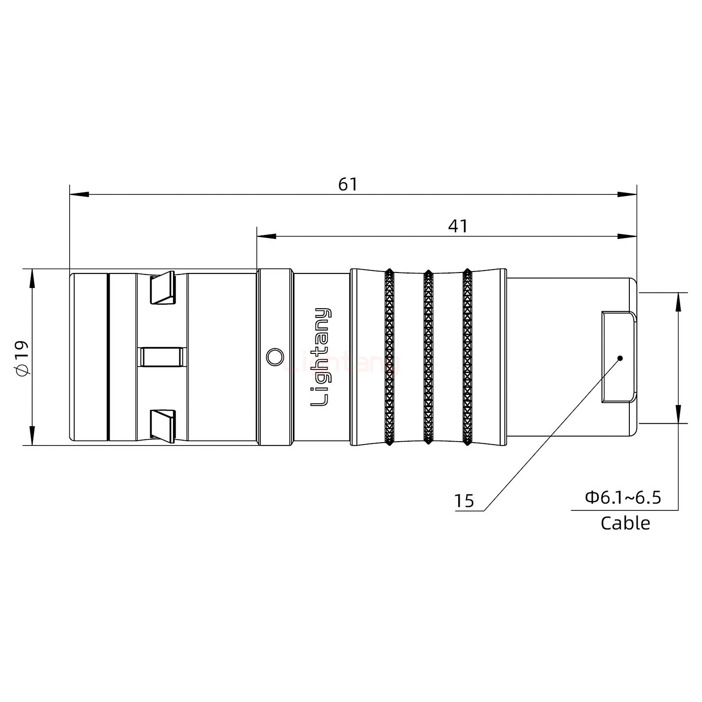 FGG.3K.008.CLAC65推拉自锁直式插头