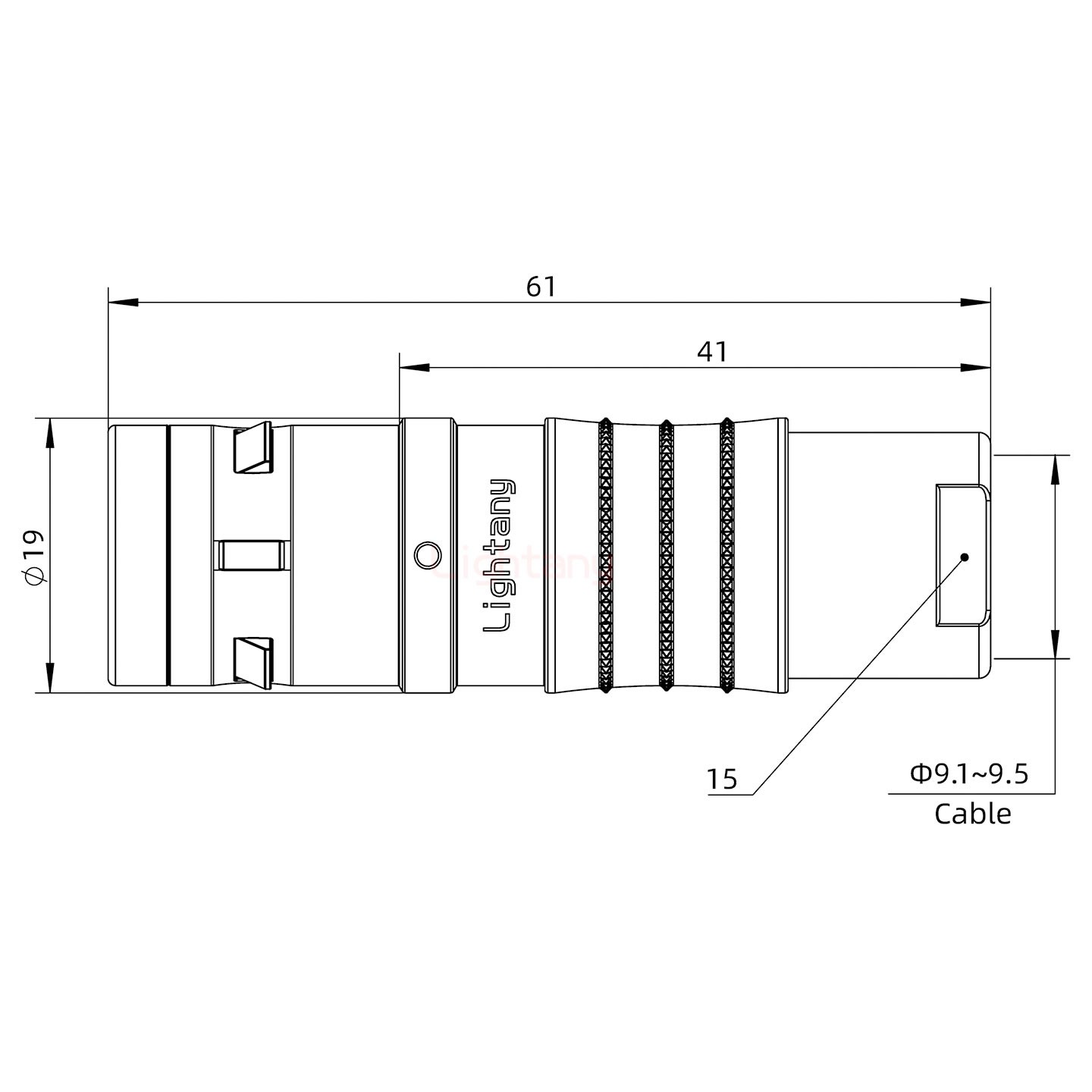 FGG.3K.030.CLAC95推拉自锁直式插头