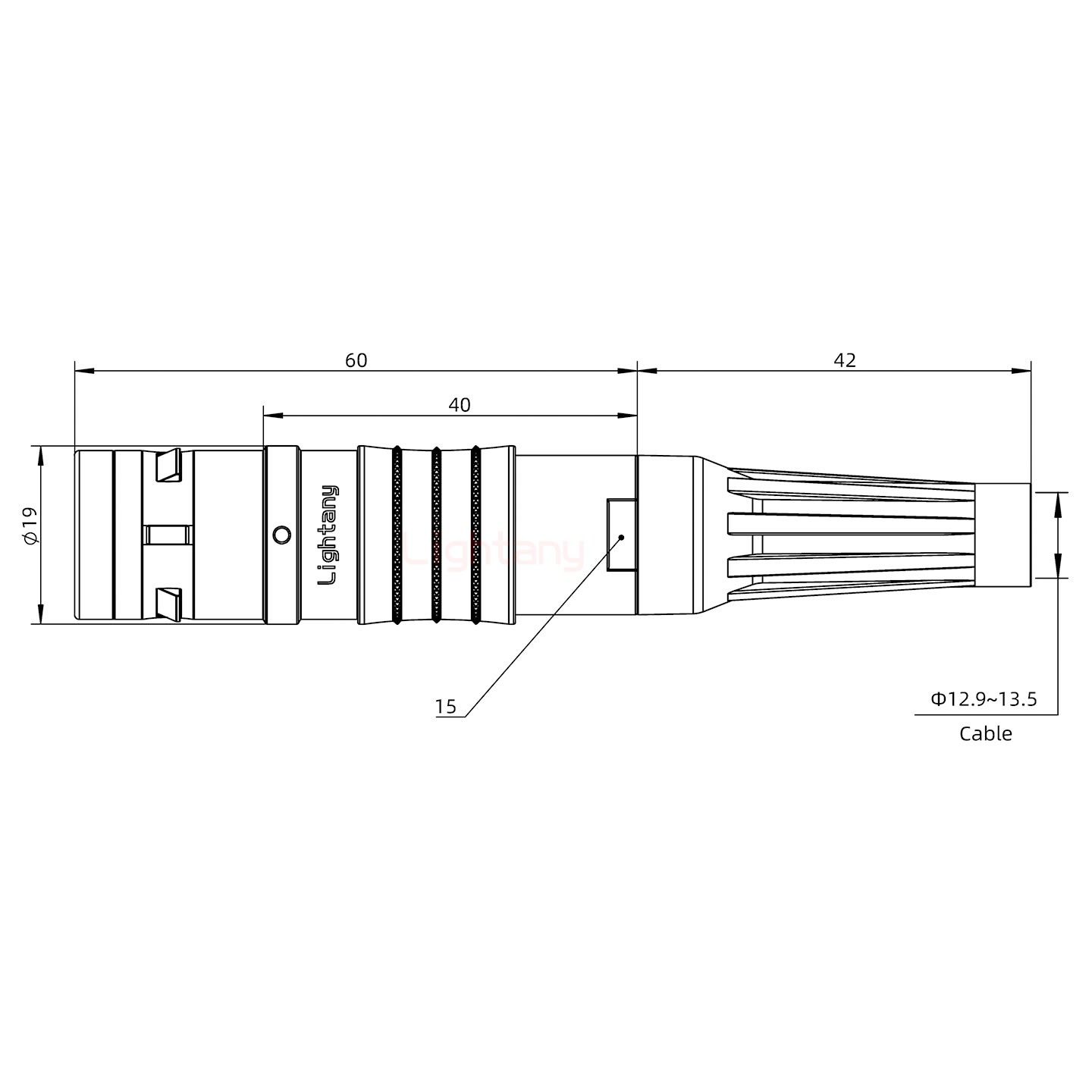 FGG.3K.014.CLAK13Z推拉自锁带护套直式插头