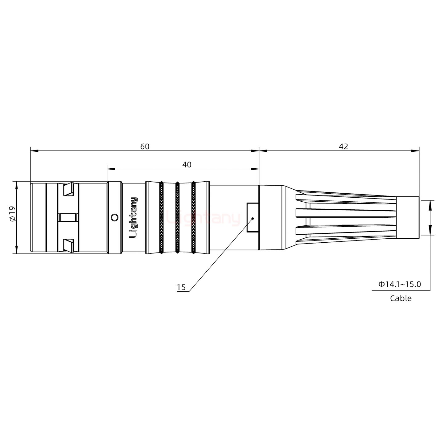 FGG.3K.014.CLAK15Z推拉自锁带护套直式插头