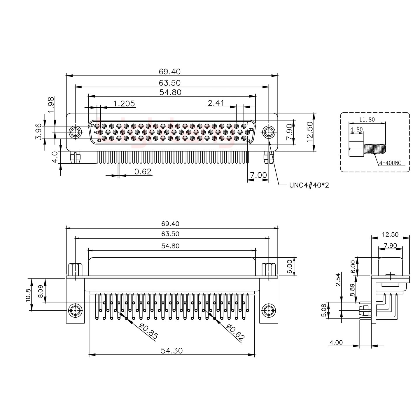 HDR62 母 弯插板8.89 金属支架10.8 锁螺丝 车针