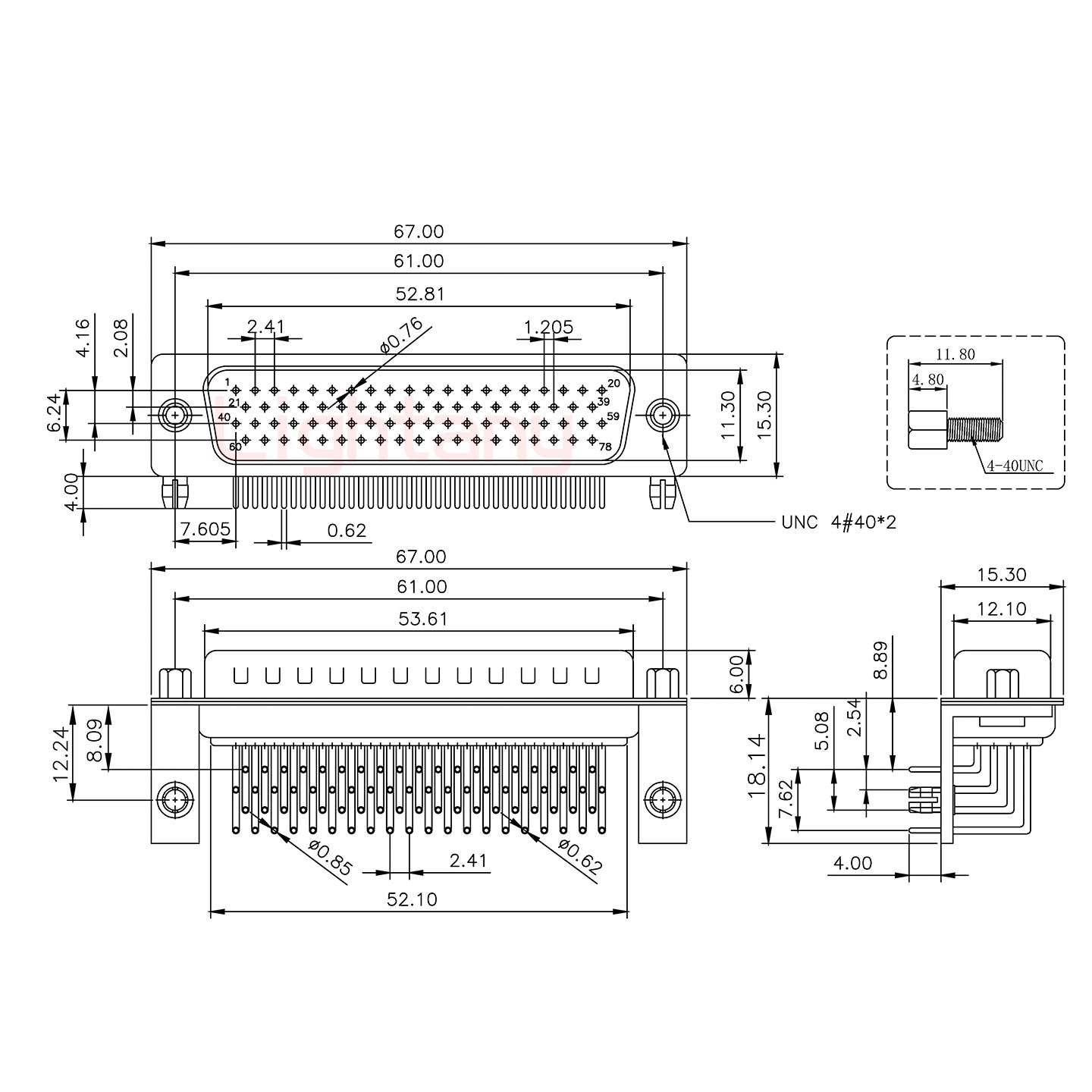 HDR78 公 弯插板8.89 金属支架12.2 锁螺丝 车针