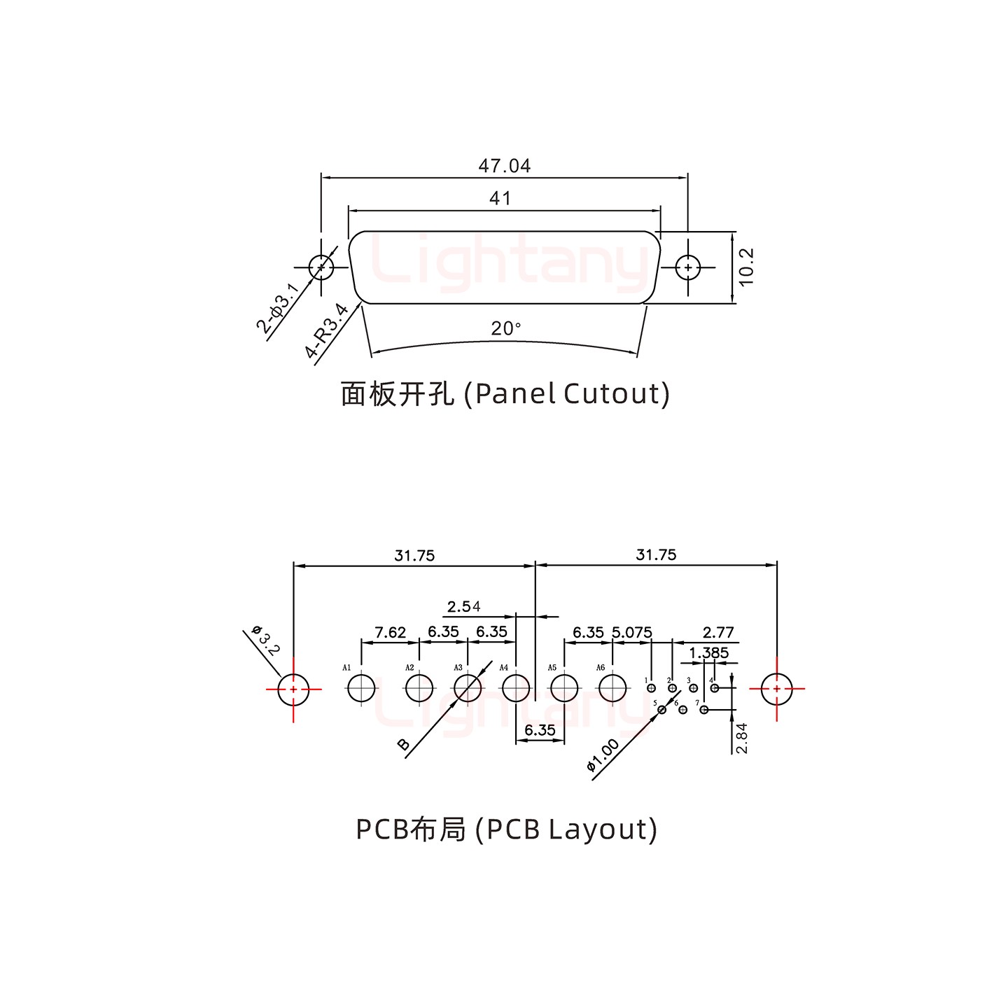 13W6B公PCB直插板/铆支架7.0/大电流30A
