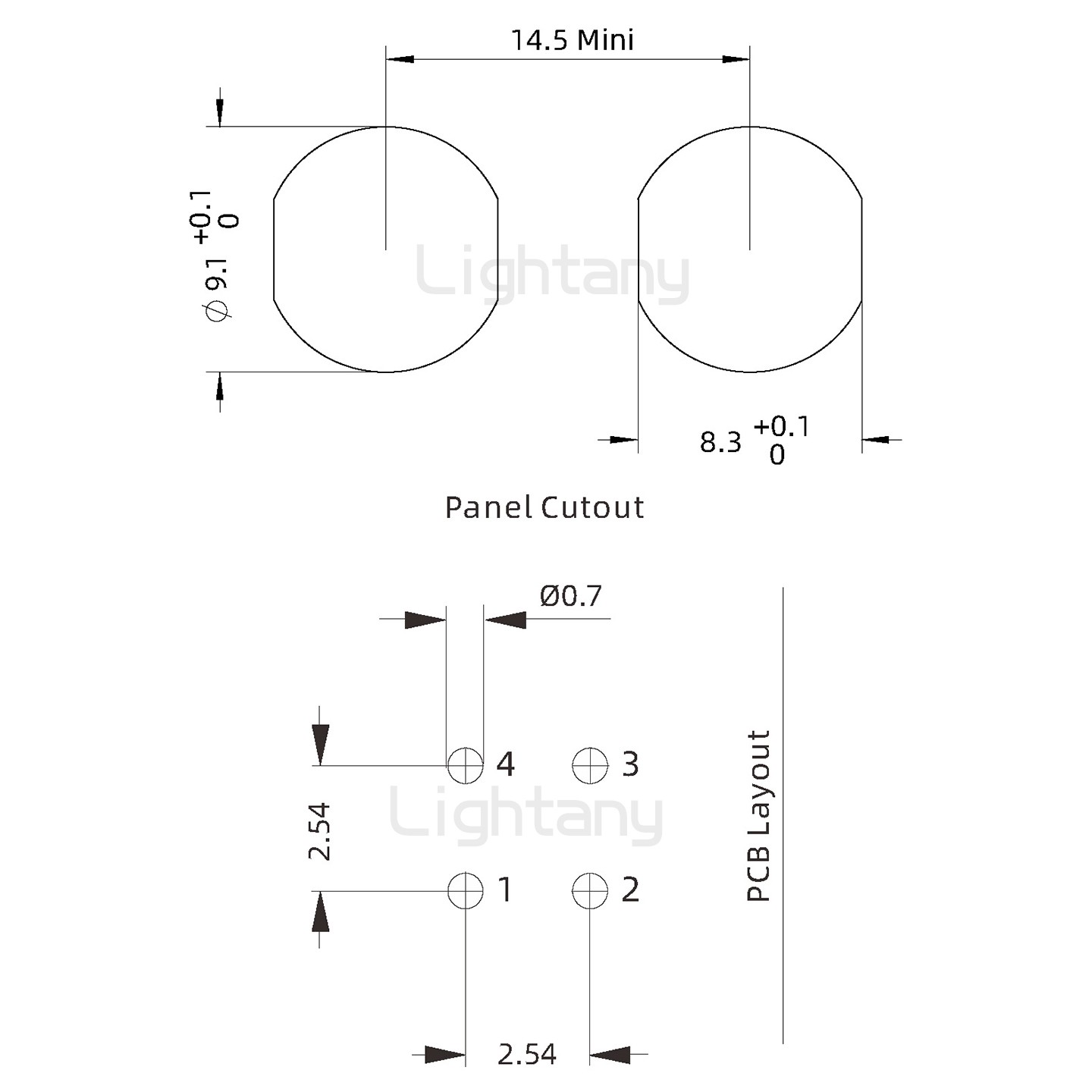 ECG.0B.004.CLV推拉自锁双螺母插座 弯插板