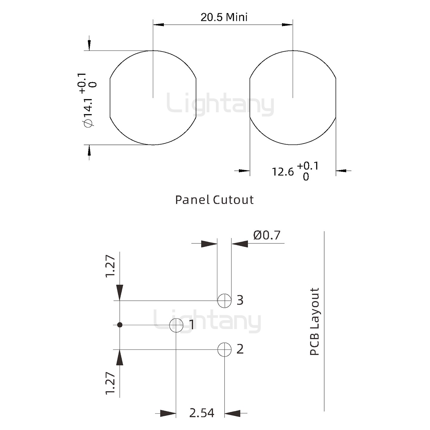 EEG.0K.003.CLV推拉自锁前螺母插座 PCB弯插板