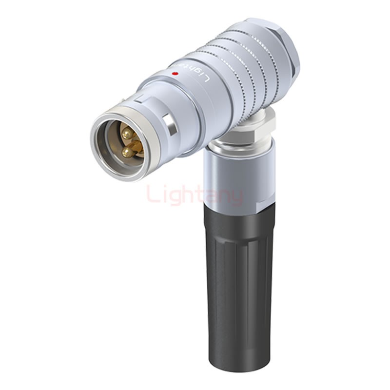 FHG.3K.002.CLAK14Z推拉自锁带护套弯式插头