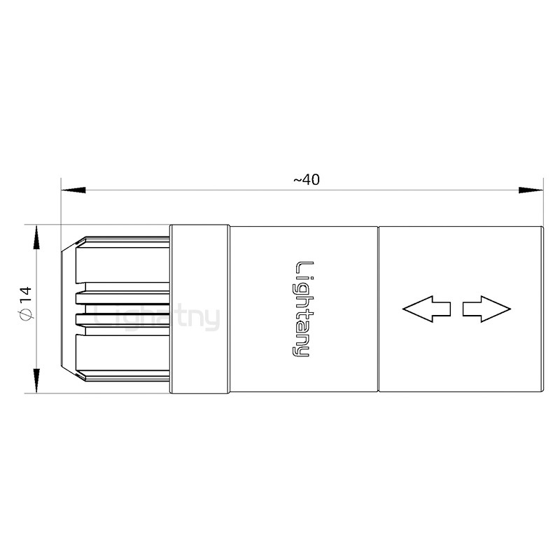 PRG.M0.2GL.LC39G浮动插座 推拉自锁