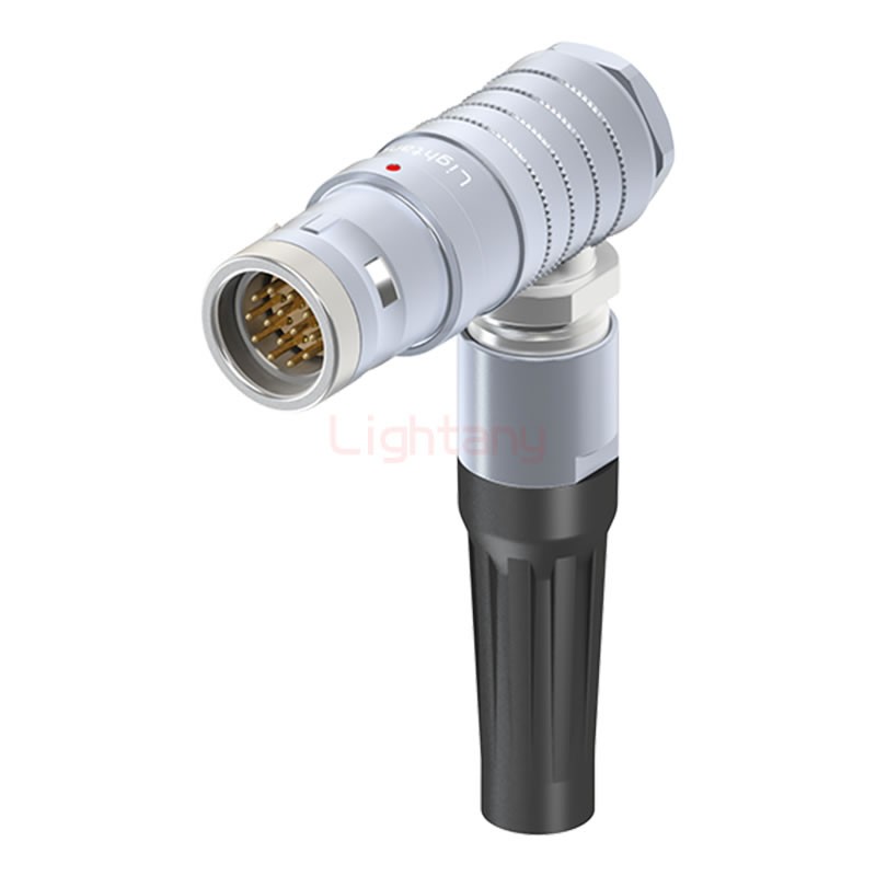 FHG.3K.014.CLAC10Z推拉自锁带护套弯式插头