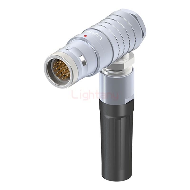 FHG.3K.020.CLAK12Z推拉自锁带护套弯式插头