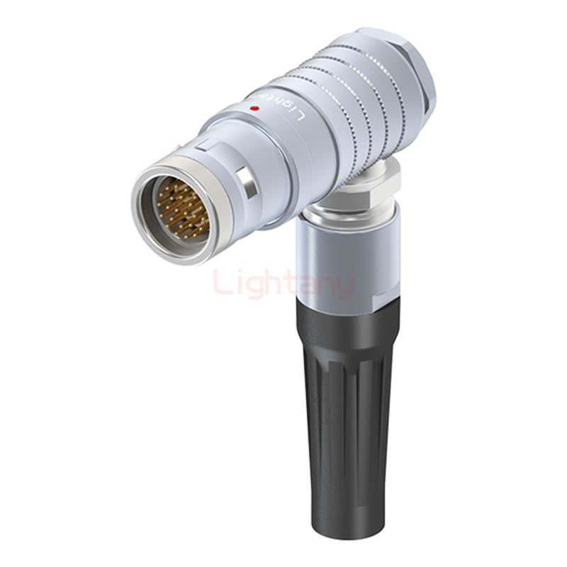 FHG.3K.024.CLAC10Z推拉自锁带护套弯式插头