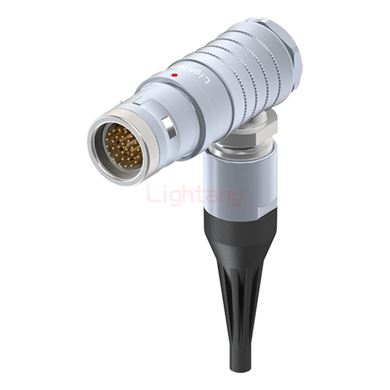 FHG.3K.030.CLAC35Z推拉自锁带护套弯式插头